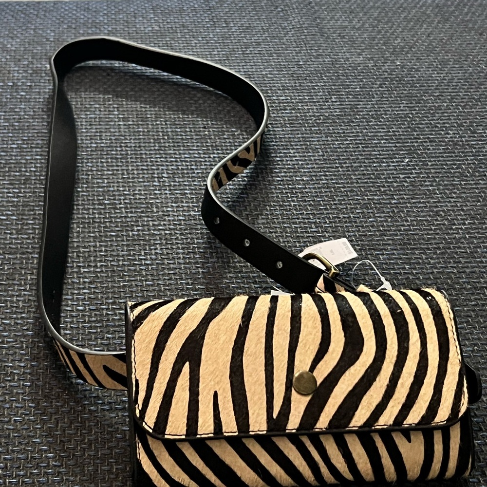 Zebra Print Crossbody Bag